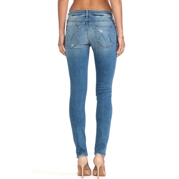 MOTHER The Muse Skinny Jeans Mid-Rise Destroyed Distressed Raw Hem in Wild Thing - Picture 14 of 14